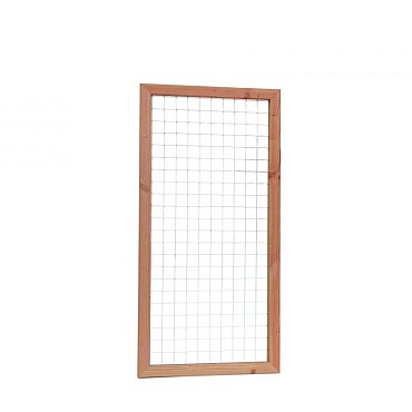 Zwart gaaspaneel trellis maas 7.5x7.5cm met douglas kader 130x180cm