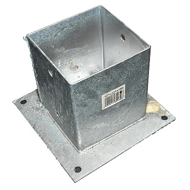 *Paalsteun op plaat verzinkt 121x121x150mm
