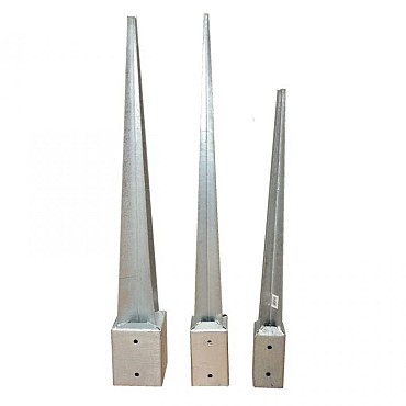 *Paalsteun puntmodel verzinkt. 151x151x900mm.