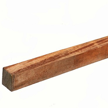 Azobe paal ruw 50x50x600mm OP=OP
