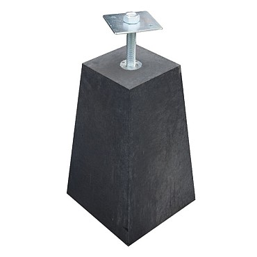 *Betonpoer antraciet 15/15x24/24x40cm schroefhuls M20
