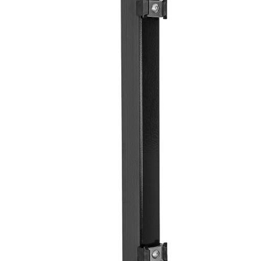 Dubbel staafmat metalen Paal, 6x4x240cm, zwart.