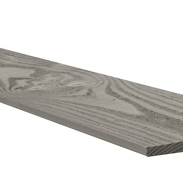 Douglas Zweeds rabat 1,1-2,7x19,5 cm, één zijde geschaafd, één zijde ruw, grijs gespoten