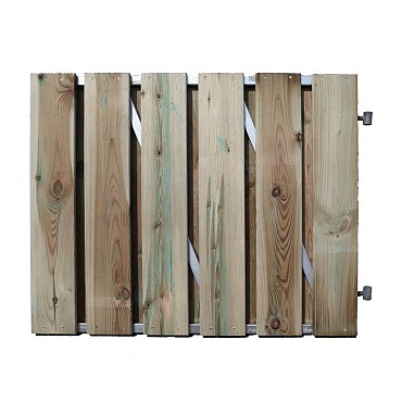 Poort 100cm Grenen Stalen Frame 100x100cm Verticaal