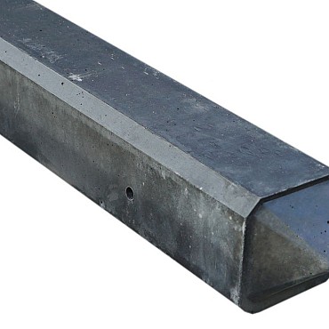 Betonpaal Classica Glad Antraciet 10x10x275cm eind sponning 37cm met punt (ca. 4 weken levertijd)