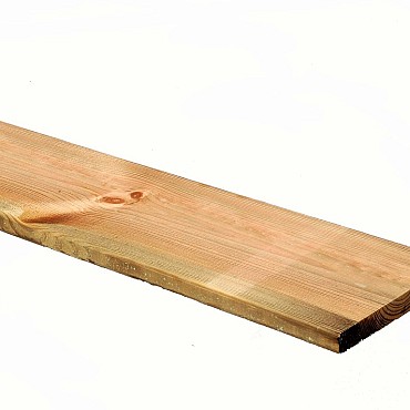 *Plank Grenen geschaafd afgerond 17x140x3000mm