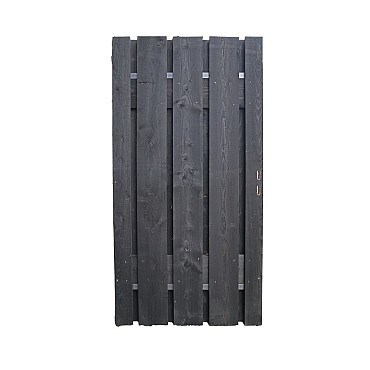 Douglas XL plank Zwart - Poort met stalenframe