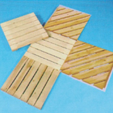 *Reliëftegel Diagonaal 16mm Grenen 50x50cm op=op