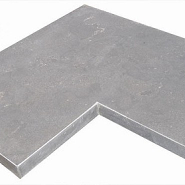*Vijverrand hoekstuk Chinees Hardsteen gezoet MF 50x50/30x5cm op=op