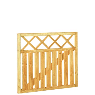 Rechthekpoort met trellis 100 x 90 cm, groen ge‹mpregneerd.