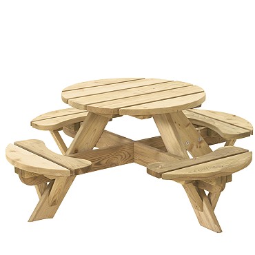 Ronde Kinderpicknicktafel 28mm dik Jimmy ge‹mpregneerd bladmaat  63cm