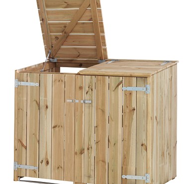 *Dubbele containerkast geïmpregneerd 150 (B)x127/115 (H)x91 (D)     OP=OP
