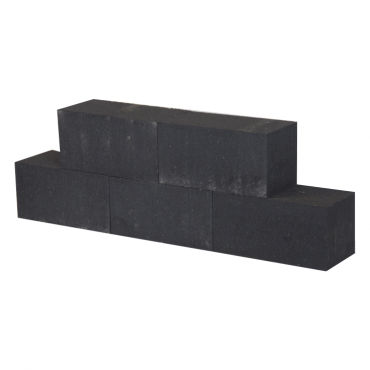 *Lineablok Antraciet 15x15x30cm strak /AK