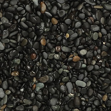 *Beach Pebbles Black 8-16 mm 25kg