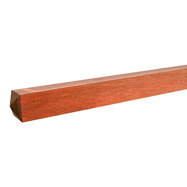 Hardhouten azobe Paal 120x120x3000mm, met diamantkop