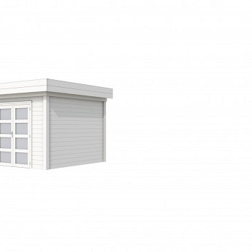 Tuinhuis Bosuil 300x300cm, wit gespoten.