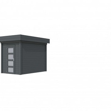 Tuinhuis Kiekendief 200x300cm, antraciet gespoten.