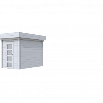 Tuinhuis Kiekendief 200x300cm, lichtgrijs gespoten.