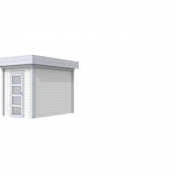 Tuinhuis Kiekendief 200x300cm, wit/lichtgrijs gespoten.