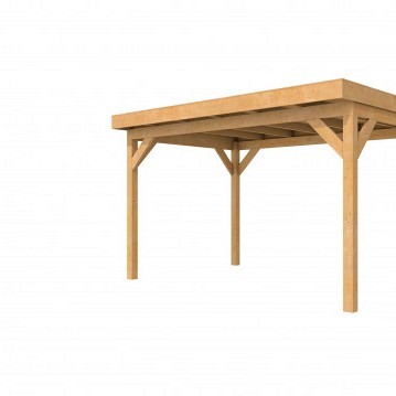 Douglas buitenverblijf plat dak Comfort 400x305cm. Blank