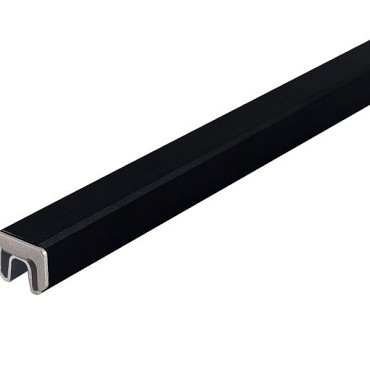 *Profi-Fence Aluminium eindlijst 177cm RAL 9005 Laag model