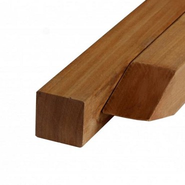 *Angelim Olivia paal met glad plat 88x88x2750mm