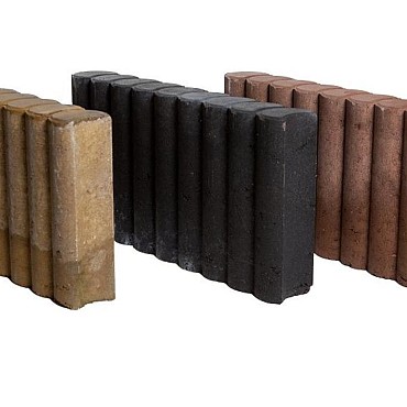 *Palissadeband Zwart 8x25x50cm Op=Op