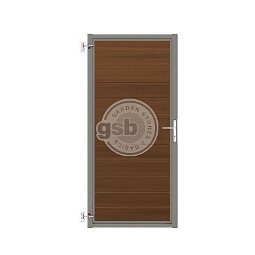 Tuinpoort Profi-Fence | Savanna Brown | Grijs frame