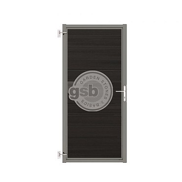 Tuinpoort Profi-Fence | Solid Black | Grijs frame