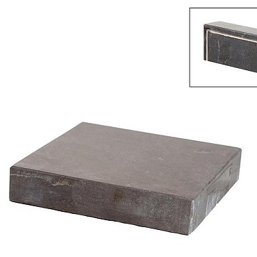 *Afdekelement hardsteen 26x26x5cm met waterrand