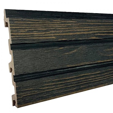 WPC Cladding Stripes Driftwood Dark 15x590cm - Triple