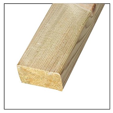 Vuren balk 4,5x9,5 cm