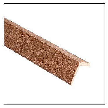 *WPC Vlonder L- Afdekstrip Bruin 45x48x2000mm