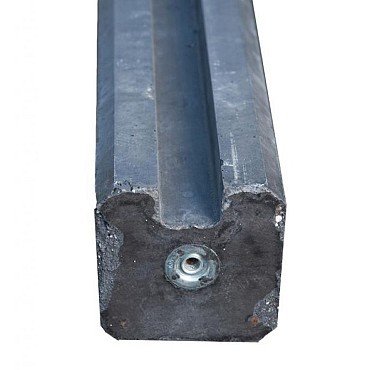 Betonschuttingpaal Antraciet 11.5x11.5x275cm eindsp. 216cm