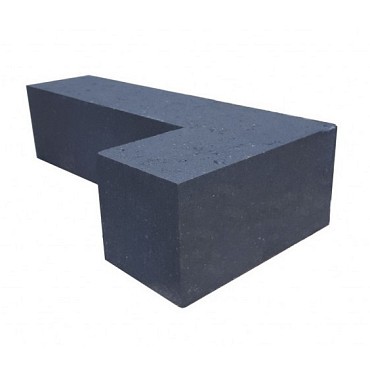 Linea hoekblok Antraciet 15/30x15x60cm strak /K