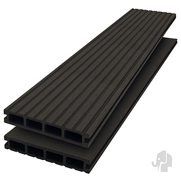 WPC Composiet DuoWood-Lava FSC vlonderplank STD 25x146x3000mm groef/glad