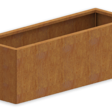 Cortenstaal plantenbak Rechthoek XL 150x50x30cm met bodemplaat