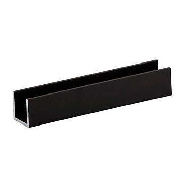 *Profi-Fence Aluminium u-profiel 24x25x1850mm zwart RAL9005 (leverbaar eind september)
