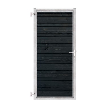 Tuinpoort Combiwood Douglas | Rhombus Double Zwart | Verzinkt frame