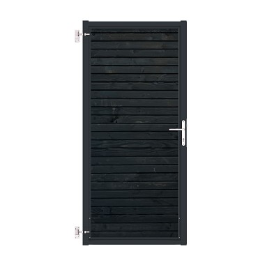 Tuinpoort Combiwood Douglas | Rhombus Double Zwart | Antraciet frame