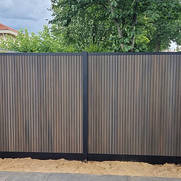 *Profi-fence Rhombus Scherm 175(b)x198(h)cm Walnut Verticaal
