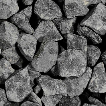 Basalt brokjes zwart 56-75mm (verpakt per minibag)