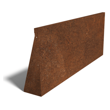 Cortenstaal keerwand recht 200mm (hoogte 60cm)