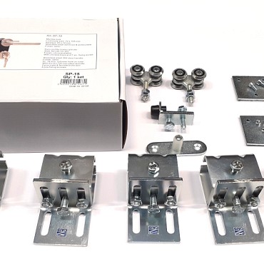 Frame voor schuifpoort wandbevestiging 1165x1900mm compleet met hang-en sluitwerk