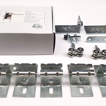 Frame voor schuifpoort plafondbevestiging 1165x1900mm compleet met hang-en sluitwerk