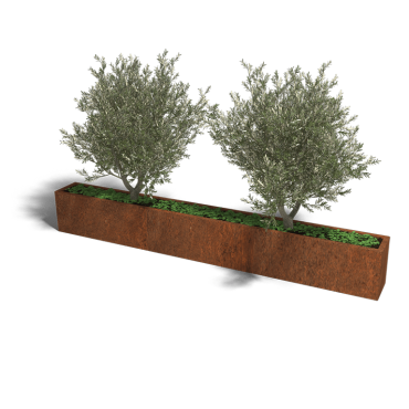 Cortenstaal plantenbak Rechthoek XL 300x30x40cm