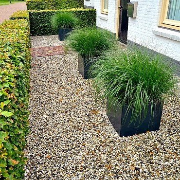Plantenbak gepoedercoat staal vierkant RAL9005 Zonder bodemplaat