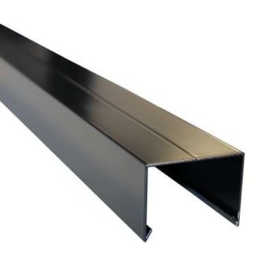 *Aluminium afdekkap met sponning 45x61x1795mm, zwart RAL 9005.