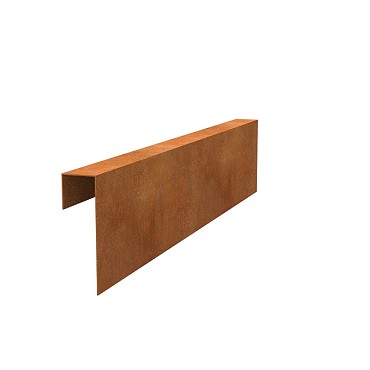 *Cortenstaal 6cm opsluitkap 6x6x200cm 20cm hoog