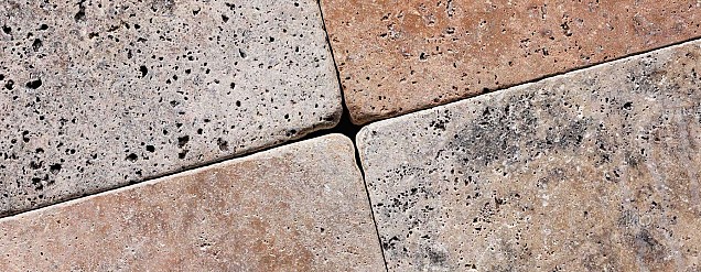 Slates Travertin Scabas Soft finish 60x60x3cm Geslepen en getrommeld